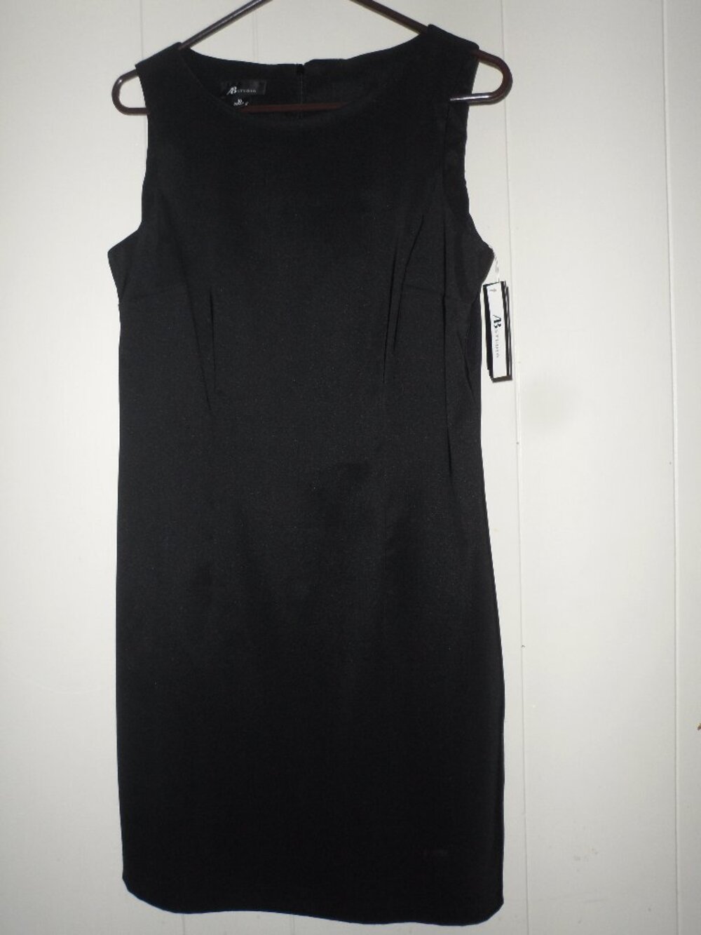 AB Studio Classic black sleeveless sheath dress